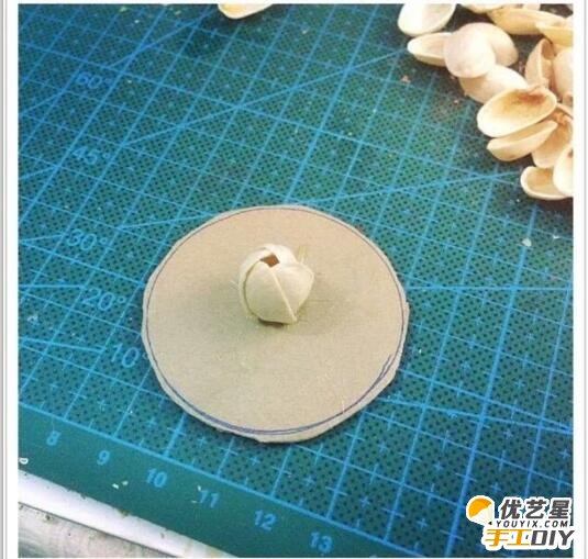 开心果壳手工制作成漂亮的花朵的制作教程 创意diy手工改造制作教程_www.youyix.com