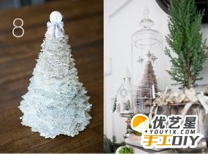 手工废纸制作圣诞树 创意逼真环保废纸制作圣诞树 手工旧物改造圣诞树教程图解_www.youyix.com