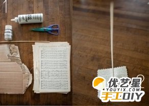 手工废纸制作圣诞树 创意逼真环保废纸制作圣诞树 手工旧物改造圣诞树教程图解_www.youyix.com