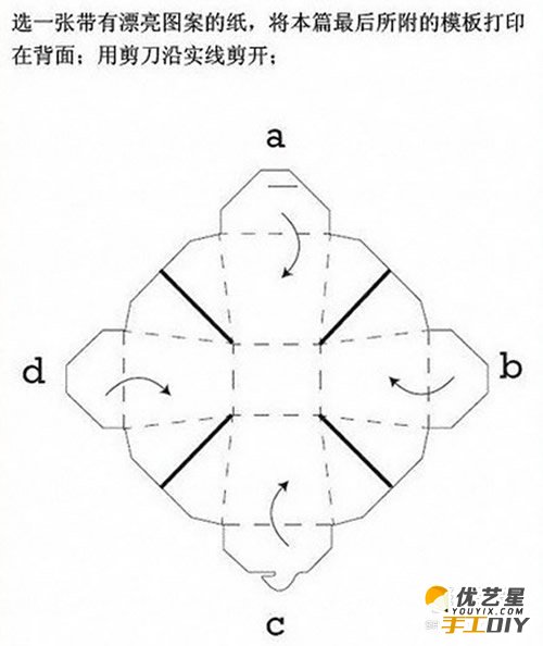 时尚好看的方形包装盒的手工制作教程 正方形包装纸盒的折法图纸教程 手工diy制作教程_www.youyix.com