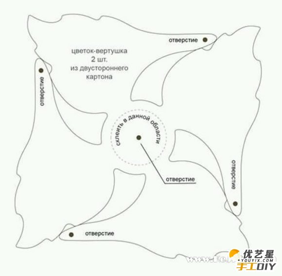 双层八叶风车的手工制作图解教程 如何简单得制作成精美特色的双层八叶风车_www.youyix.com