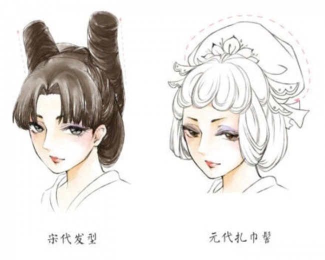 古代各个朝代女性头发发型是怎么样的 卡通画插画怎么画？_www.youyix.com