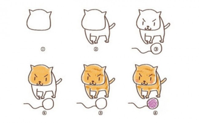 14款很简单的小动物卡通画绘画教程 小动物简笔画合集[ 图片/14P ] - 才艺君