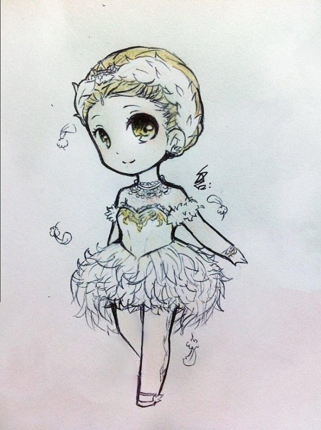 129张精美Q版小女生卡通画手绘作品手稿带上色 清纯可爱小萝莉插画图片合集_www.youyix.com