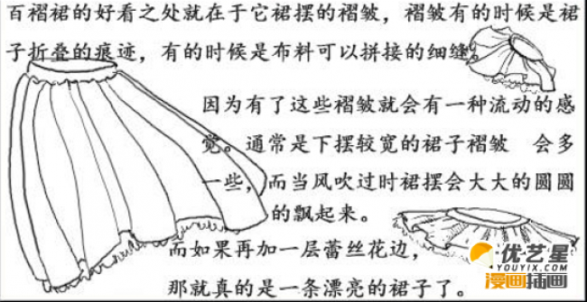 日漫中女生百褶裙的画法 可爱百褶裙简单绘画教程教你轻松画出百褶裙_www.youyix.com