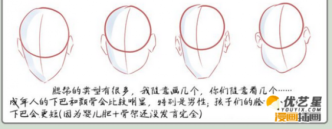脸怎么画 漫画人物脸的简单画法诀窍 绘画人物脸的诀窍插画漫画素材教程_www.youyix.com