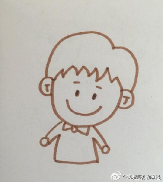 小男孩简笔画步骤图 卡通小男孩简笔画怎么画 小男孩的卡通画画法