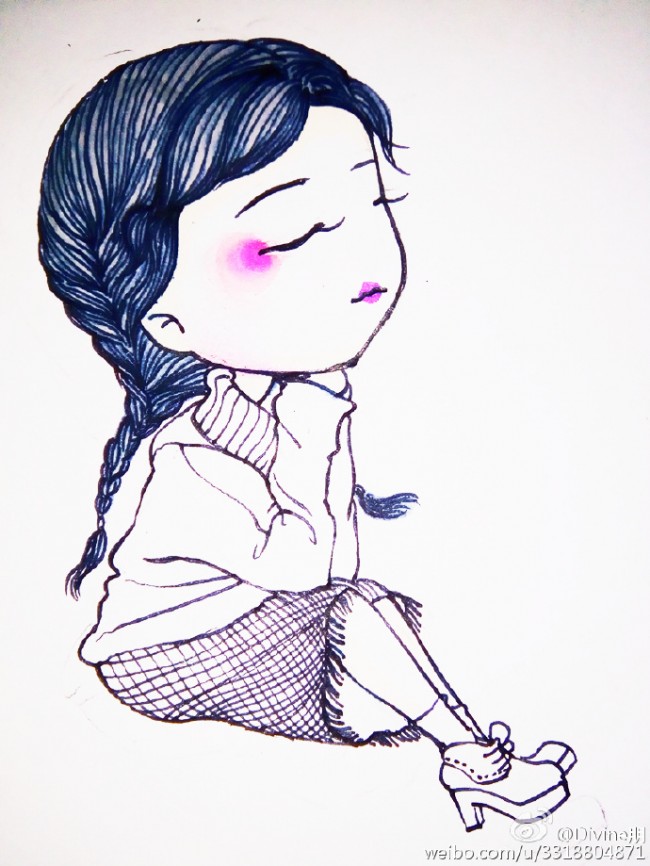 Q版金泰妍简笔画教程图片 洋娃娃金泰妍的卡通画怎么画_www.youyix.com