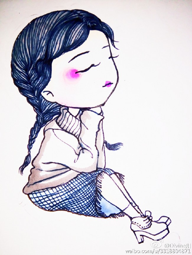 Q版金泰妍简笔画教程图片 洋娃娃金泰妍的卡通画怎么画_www.youyix.com