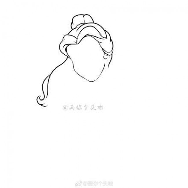 美女与野兽贝儿公主怎么画 贝儿公主简笔画画法教程图片_www.youyix.com