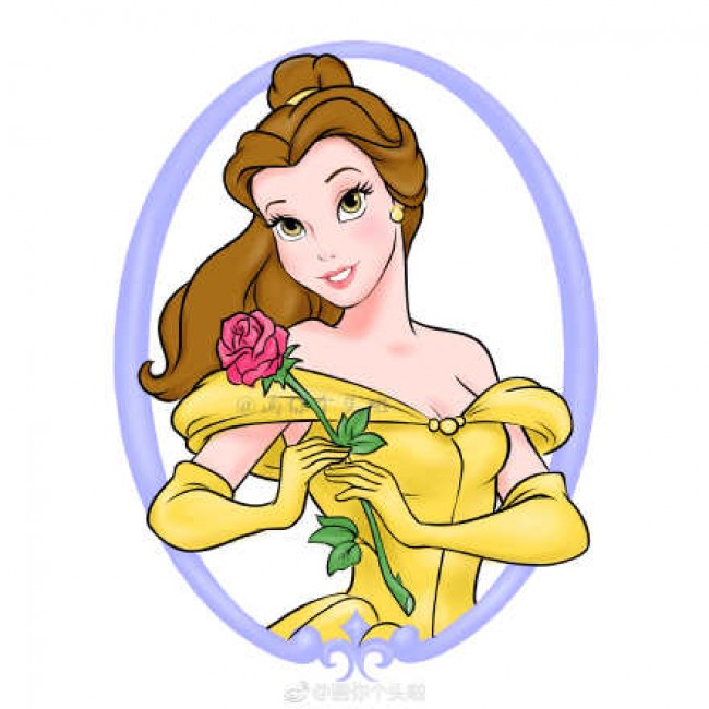 美女与野兽贝儿公主怎么画 贝儿公主简笔画画法教程图片_www.youyix.com