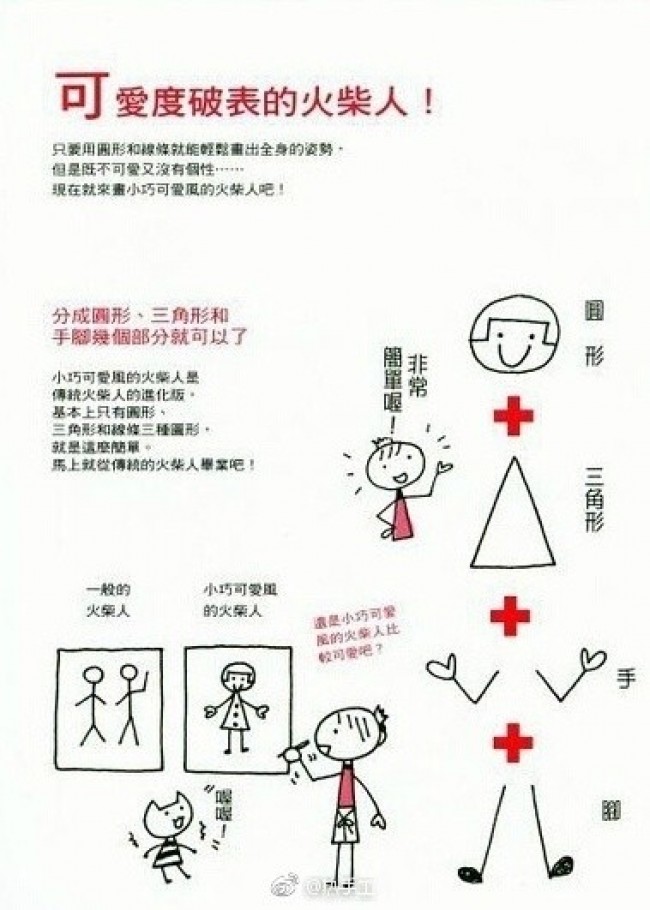 适合幼儿画的最简单的火柴人简笔画教程图片素材 幼儿园简单简笔画_www.youyix.com
