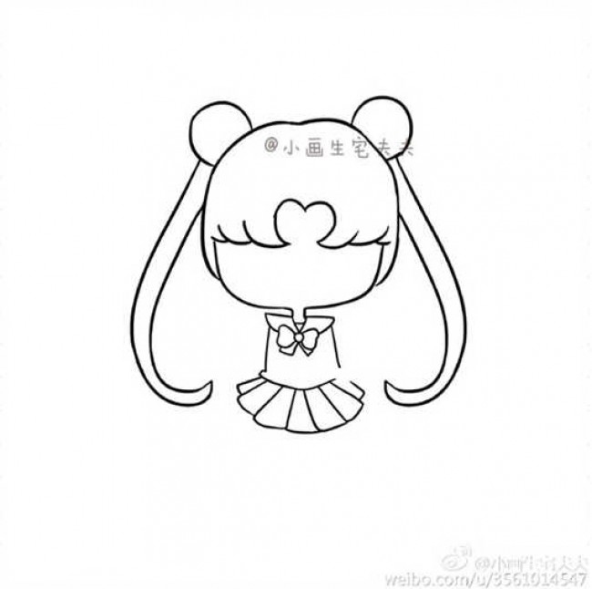 美少女战士卡通简笔画 儿童人物简笔画水冰月美女 女生喜欢的喜简笔画_www.youyix.com