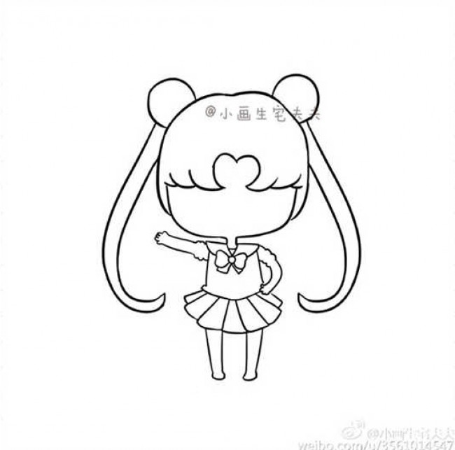 美少女战士卡通简笔画 儿童人物简笔画水冰月美女 女生喜欢的喜简笔画_www.youyix.com