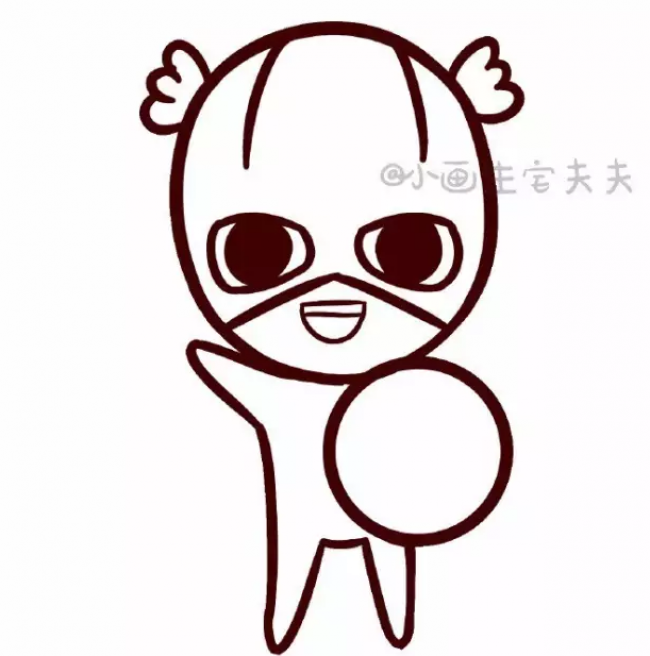 美国队长简笔画画法 卡通简笔画机器人 只需要简单的几步就可以实现_www.youyix.com