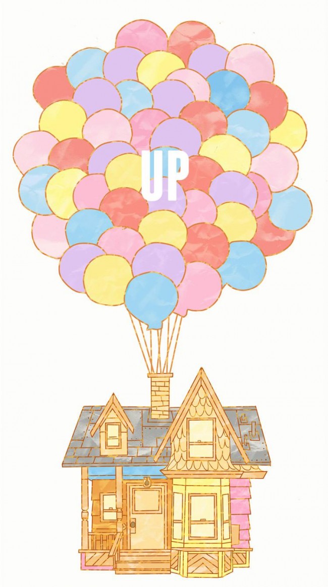 气球房子画法 飞屋环游记房子儿童画简笔画卡通画_