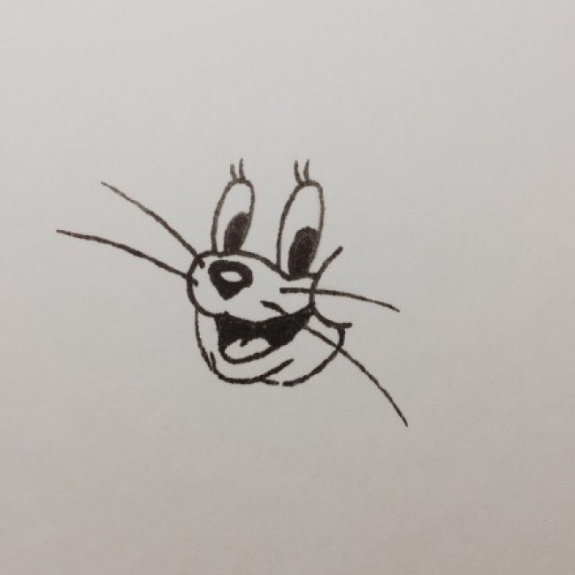 吃奶酪的小老鼠卡通画 老鼠简笔画画法 老鼠儿童画教程手绘_www.youyix.com