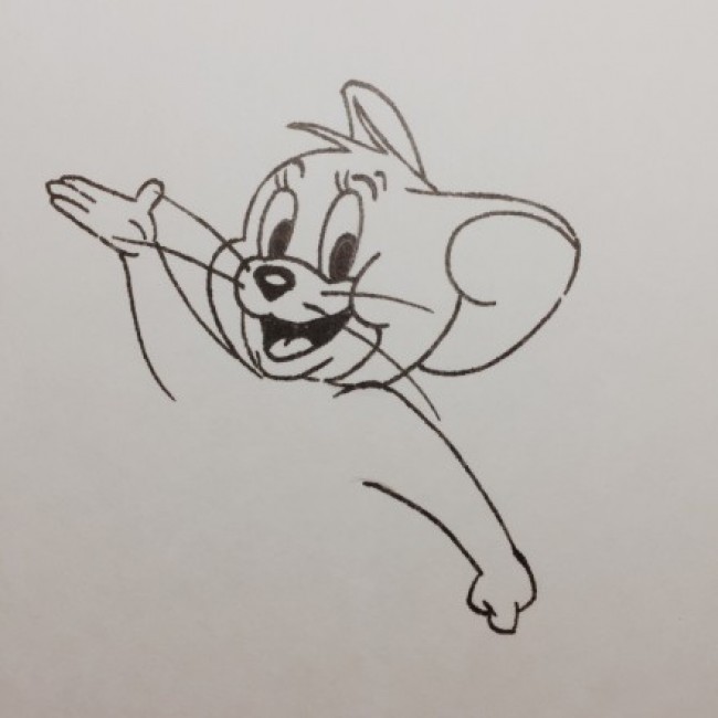 吃奶酪的小老鼠卡通画 老鼠简笔画画法 老鼠儿童画教程手绘_www.youyix.com