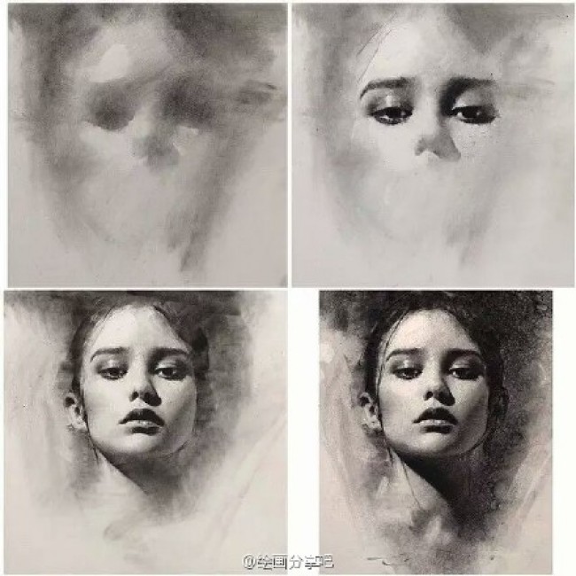  美国画家Casey baugh精美人物素描画作品图片 带步骤过程_www.youyix.com