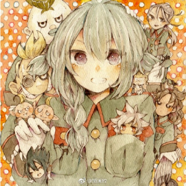 一组好看的日系水溶性彩铅笔画的漫画插画人物作品图片欣赏_www.youyix.com
