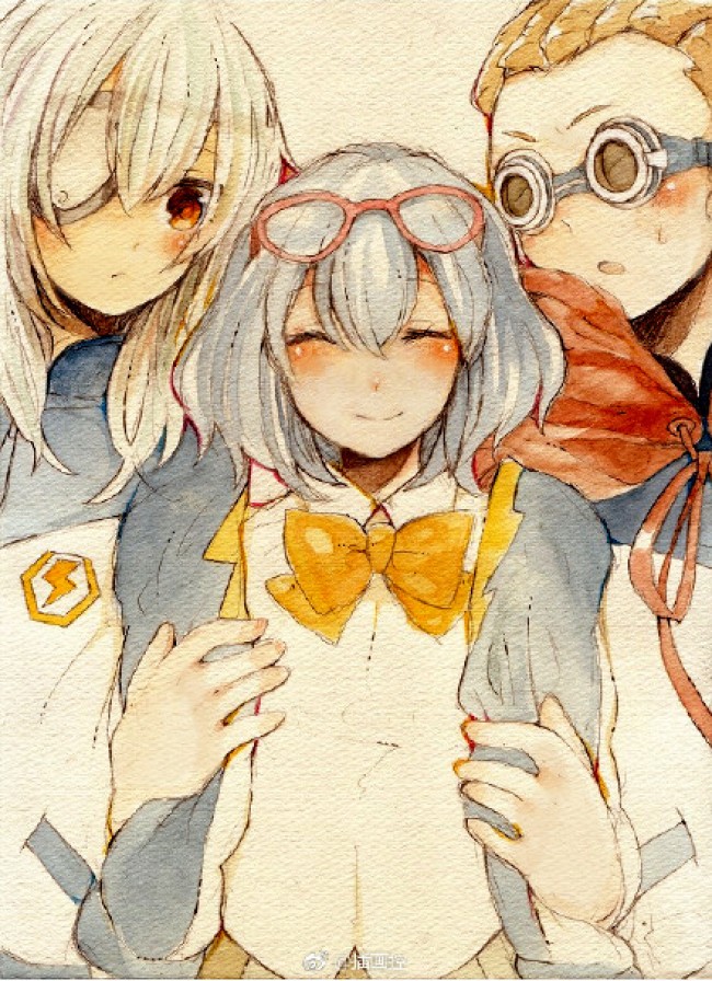 一组好看的日系水溶性彩铅笔画的漫画插画人物作品图片欣赏_www.youyix.com