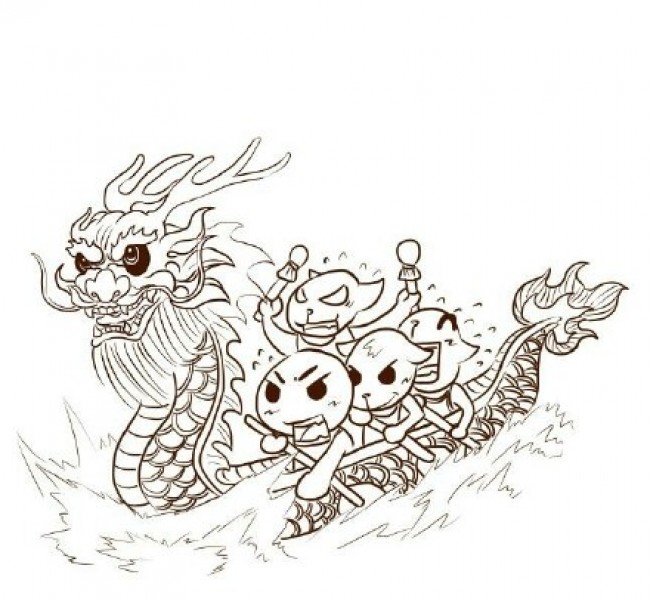 端午节龙舟简笔画画法 龙舟简笔画教程步骤 龙舟怎么画_www.youyix.com