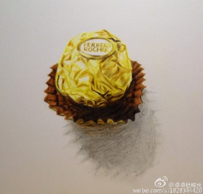 费列罗巧克力彩铅画教程 情人节费列罗巧克力手绘教程图片 费列罗画法 怎么画_www.youyix.com