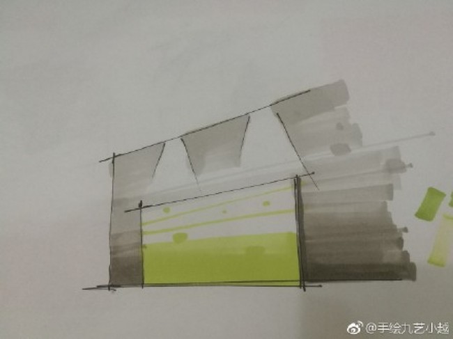 马克笔室内设计手绘画法笔触的运用教程演示图片_www.youyix.com