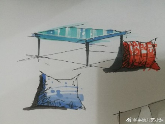 马克笔室内设计手绘画法笔触的运用教程演示图片_www.youyix.com