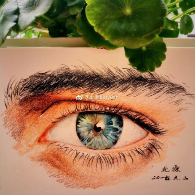 超棒的彩铅眼睛手绘专辑 逼真彩铅眼睛怎么画 眼睛的彩铅画法_www.youyix.com