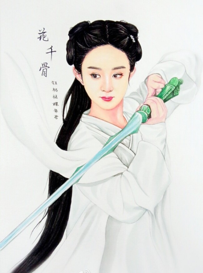 明星赵丽颖彩铅手绘专辑 赵丽颖彩铅图片 赵丽颖彩铅怎么画 赵丽颖彩铅画法_www.youyix.com