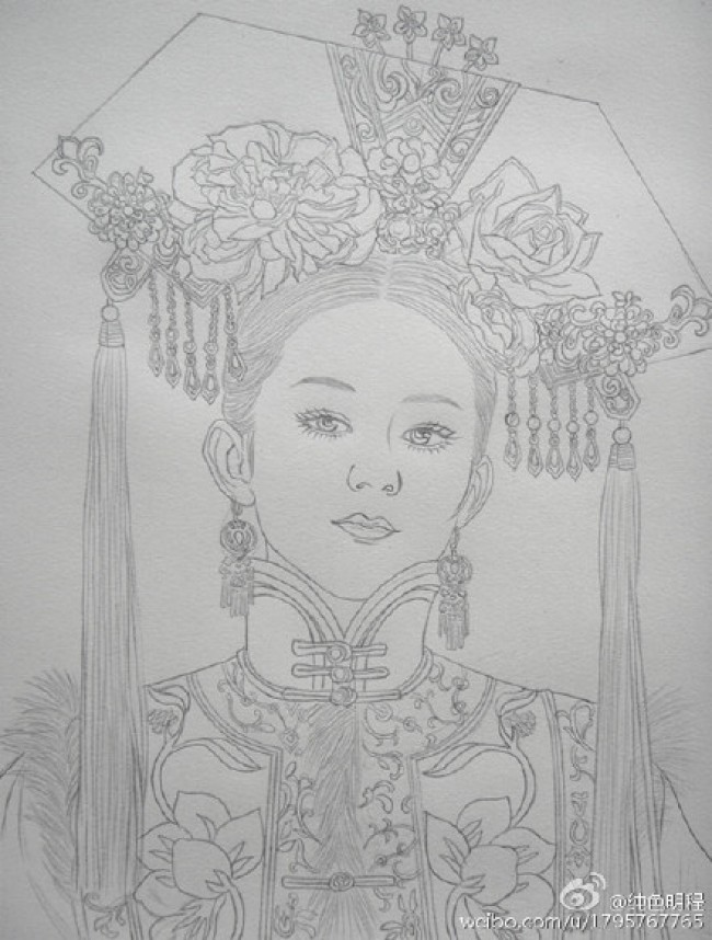 明星赵丽颖彩铅手绘专辑 赵丽颖彩铅图片 赵丽颖彩铅怎么画 赵丽颖彩铅画法_www.youyix.com