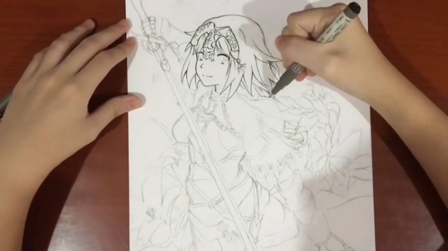 【视频】马克笔动漫女战士人物亚瑟王插画手绘视频教程图片 教你画动漫人物拿着剑的女战士_www.youyix.com