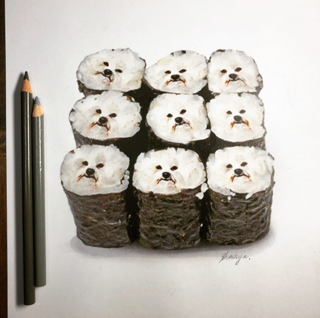 创意彩铅画 这些彩铅手绘写实又有趣_www.youyix.com