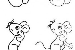 老鼠简笔画怎么画？2款可爱的小老鼠儿童卡通画画法教程