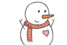 4款可爱的小雪人的画法 雪人怎么画 雪人简笔画教程