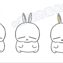 简笔画卡通流氓兔 兔子的画法教程 儿童简单易学的小兔子