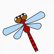 益虫小蜻蜓卡通画 儿童要学会的简笔画 小小蜻蜓大动物简笔画教程