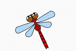 益虫小蜻蜓卡通画 儿童要学会的简笔画 小小蜻蜓大动物简笔画教程