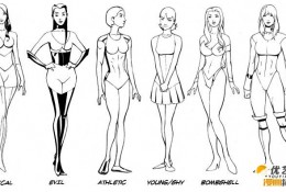 性感的女性上半身怎么绘画？ 女性的不同角度pose，手型发型插画素材