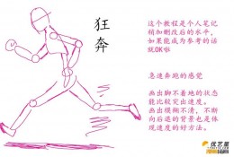 人的跑步姿势画法  各种人物跑姿的绘画步骤  人的不同跑姿漫画绘画教程