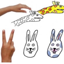 教孩子根据手掌各种变化创作简单动物卡通画简笔画 幼儿基础绘画学习