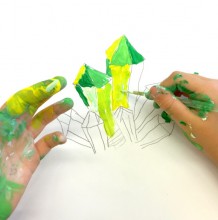 儿童色彩练习 钻石宝石的上色技巧和训练 临近色的运用