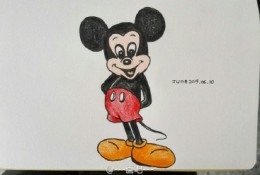 米老鼠卡通画画法 迪士尼米老鼠简笔画 米老鼠的画法 可爱调皮的米老鼠