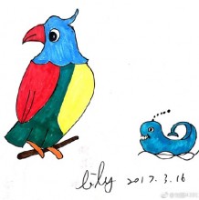 神气的鹦鹉卡通画怎么画 鹦鹉简笔画画法 鹦鹉的画法 鹦鹉儿童画教程