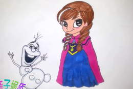 安娜公主怎么画 迪斯尼公主的画法 安娜公主简笔画卡通画儿童画教程