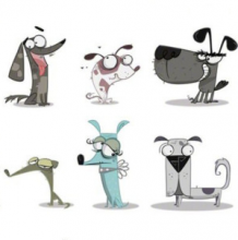 超全狗狗简笔画合计 上百种可爱狗狗简笔画的画法图片