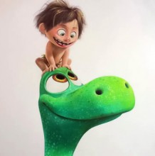 【视频】写实的动画电影恐龙当家小男孩和恐龙彩铅手绘视频教程画法图片