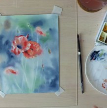 【朦胧感觉的花卉水彩画教程】小清新有意境的花卉水彩怎么画